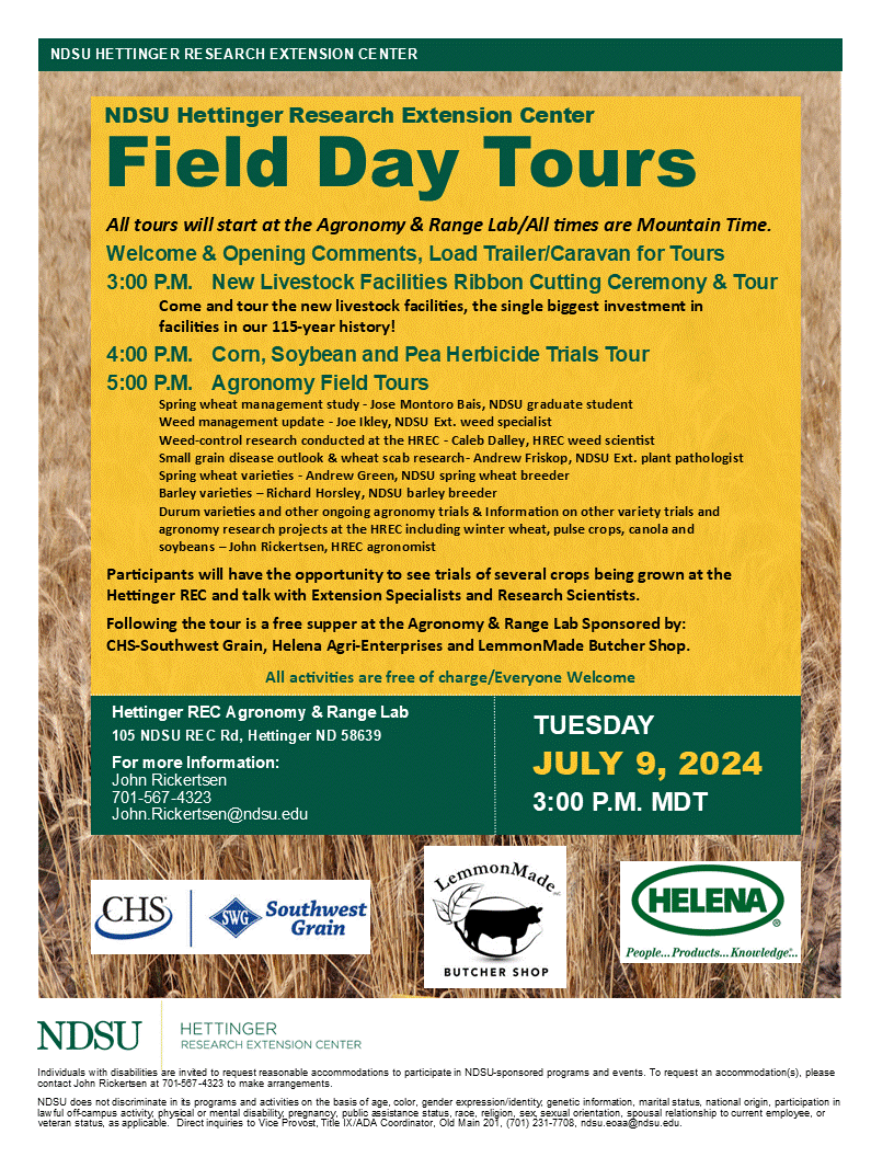 Hettinger REC Field Day NDSU Agriculture